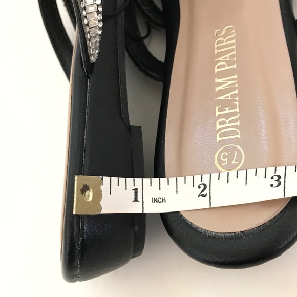 DREAM PAIRS Jeweled Sandals Black and Silver Rhinestone Women’s Size 7.5 - Picture 15 of 16